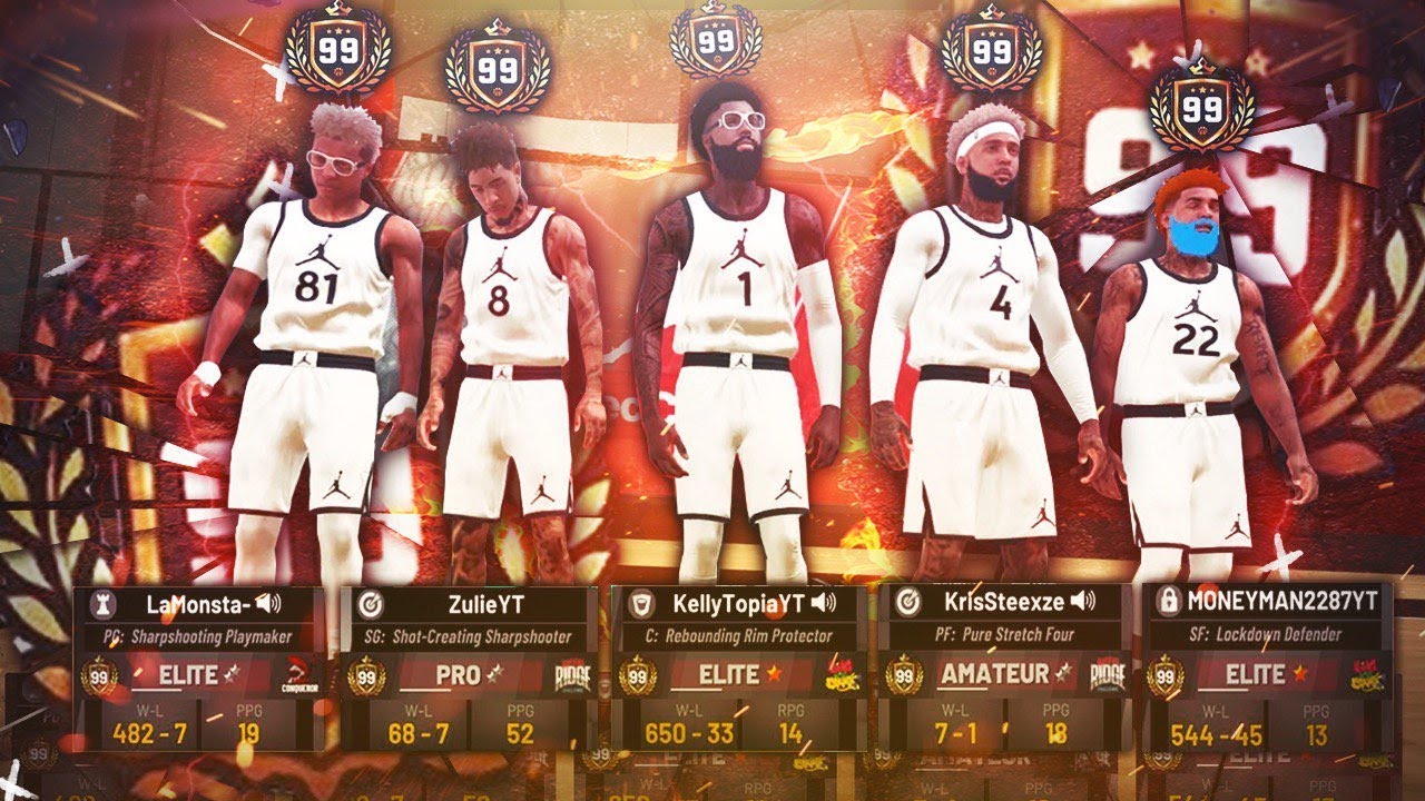 THIS IS WHAT HAPPENS WHEN 5 99 OVERALLS PLAY ON ONE COURT ON NBA2K19!  BEST 99 OVERALL TEAM EVER!