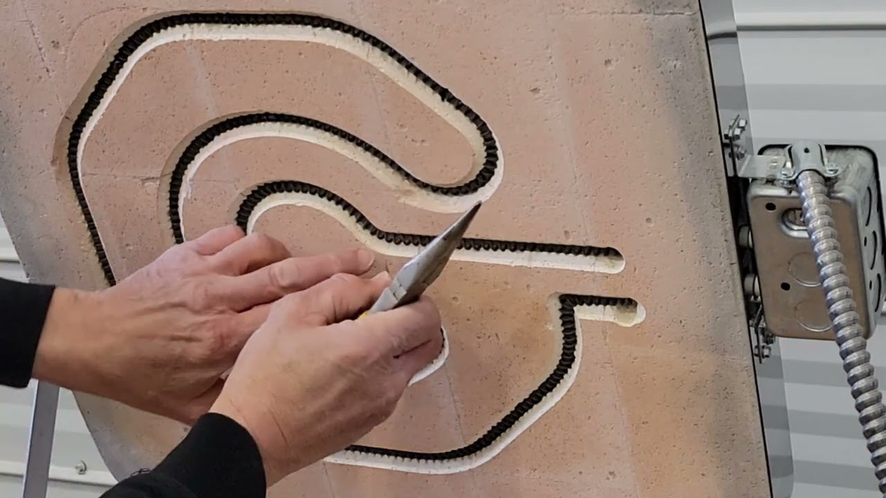 Glass Kiln Lid Element Pin Installation