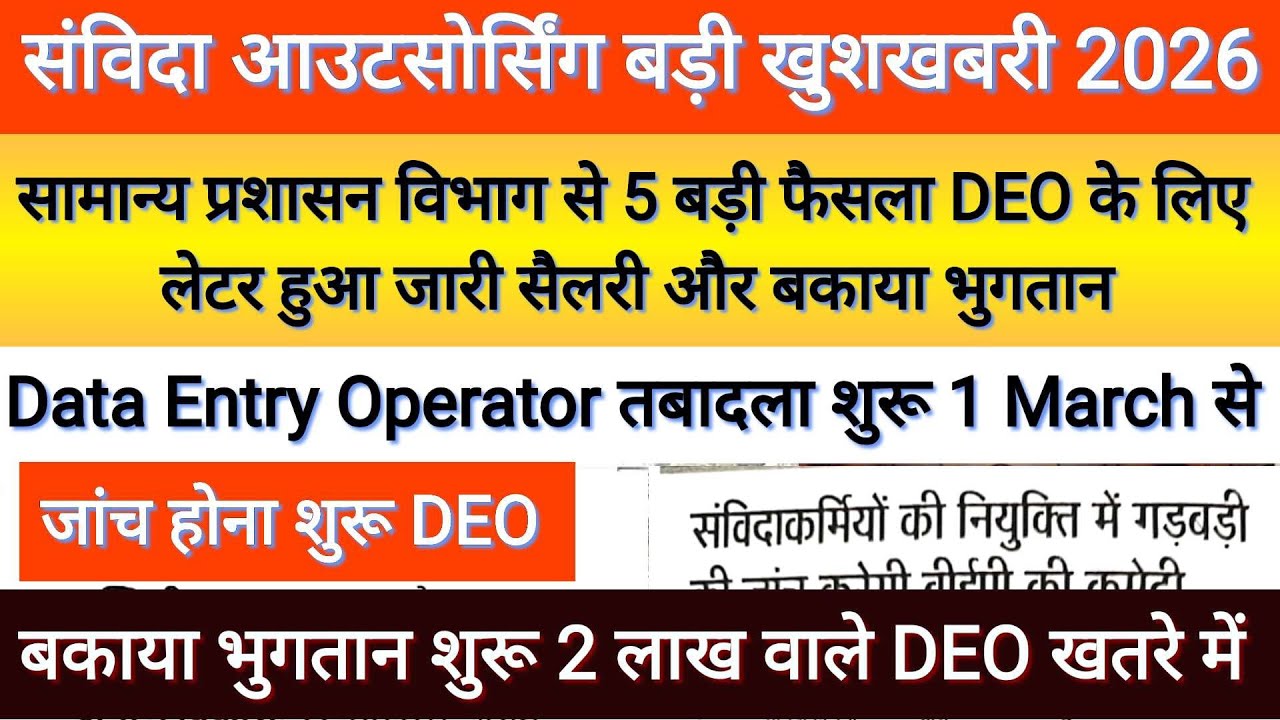  संविदा आउटसोर्सिंग कर्मचारियों के लिए 5  महत्वपूर्ण अपडेट Bihar Beltron बड़ी खुशखबरी 2026 लेटर जारी