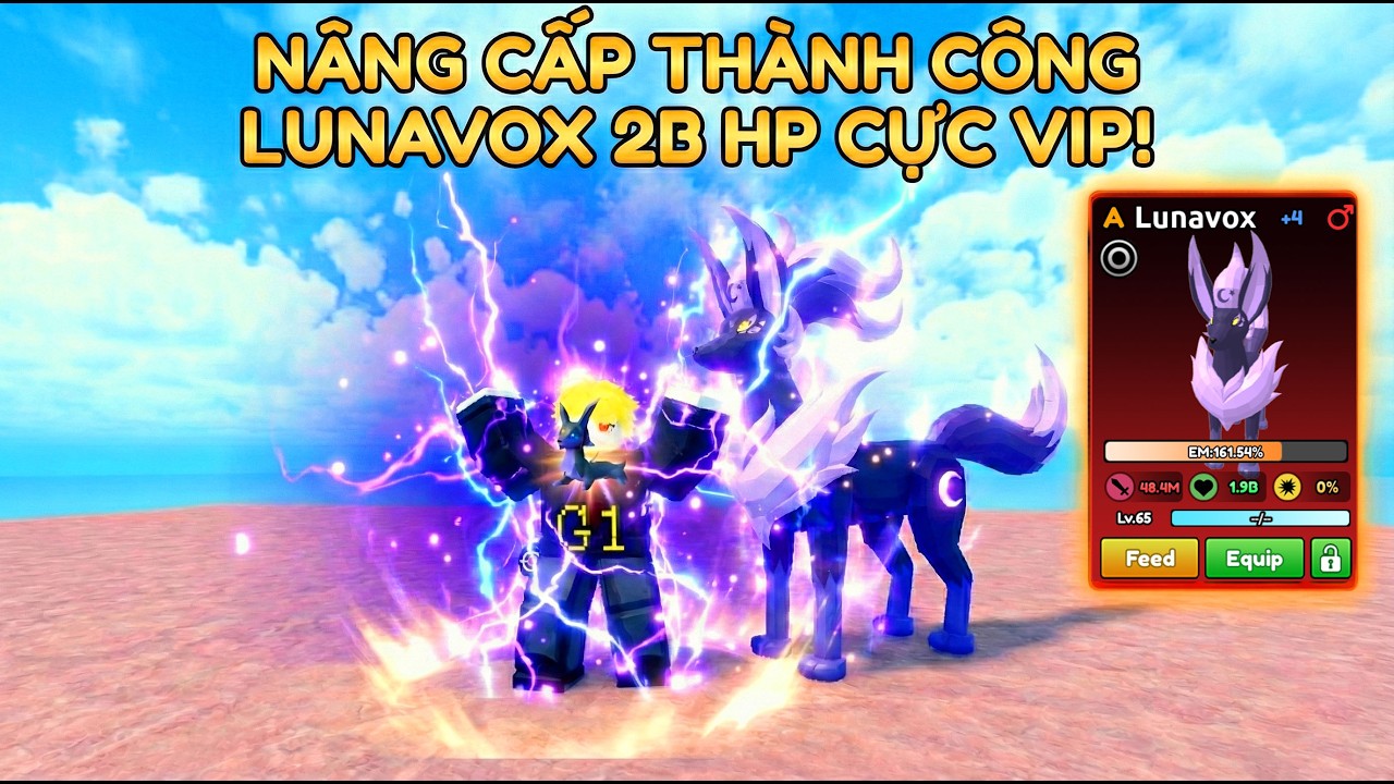 POCKET MONSTER TIẾN HÓA CỰC HẠN LUNAFOX 2 TỶ HP SIÊU TRÂU
