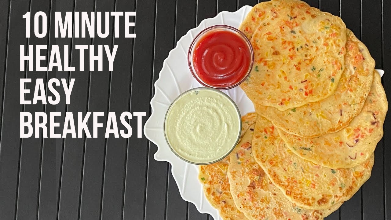 10 Minute Healthy and Easy Breakfast | Wheat Veggie Crepe |