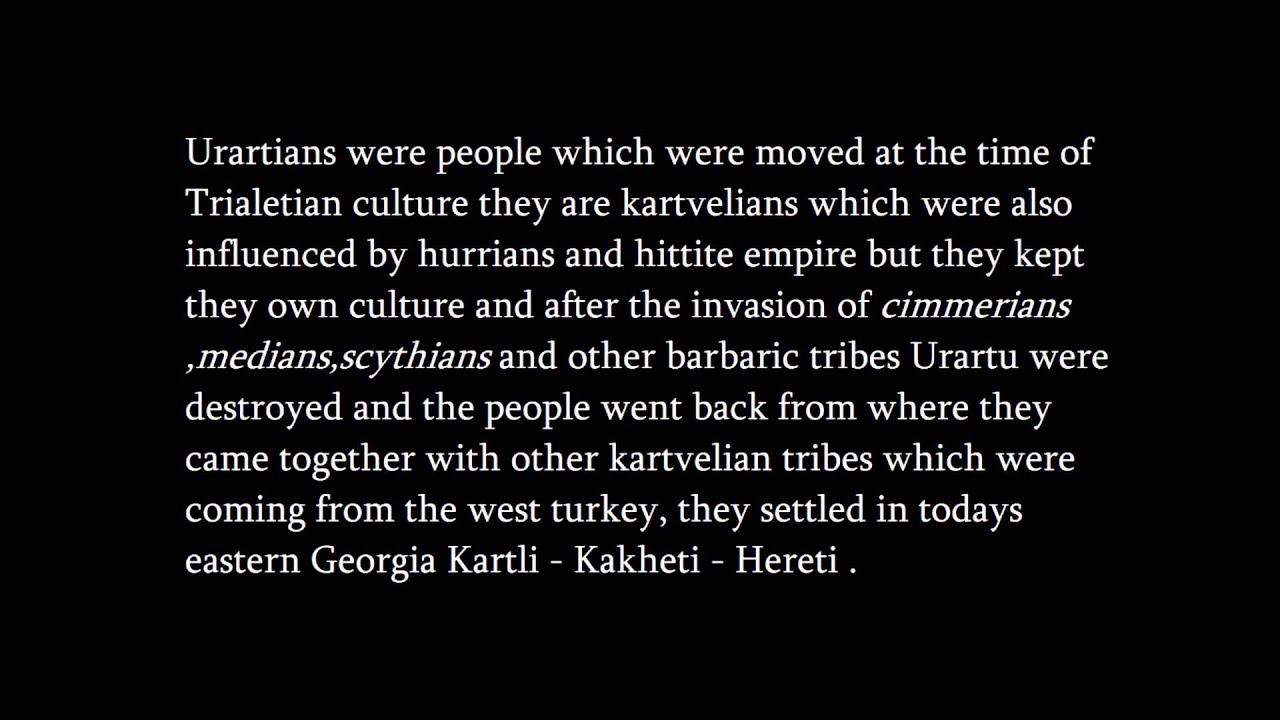 Urartians were Kartvelians(georgians)