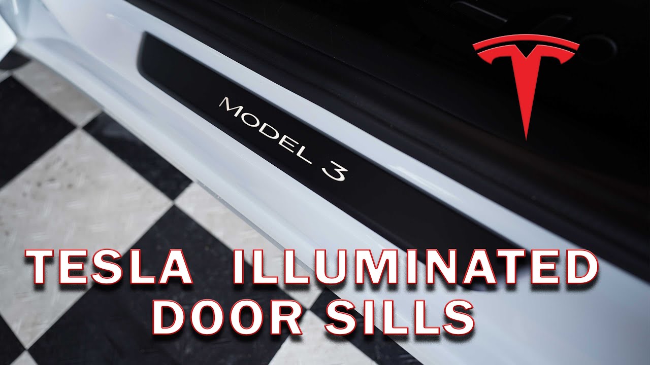 Tesla Illuminated Door Sills Installed on 2022 Model 3 Performance