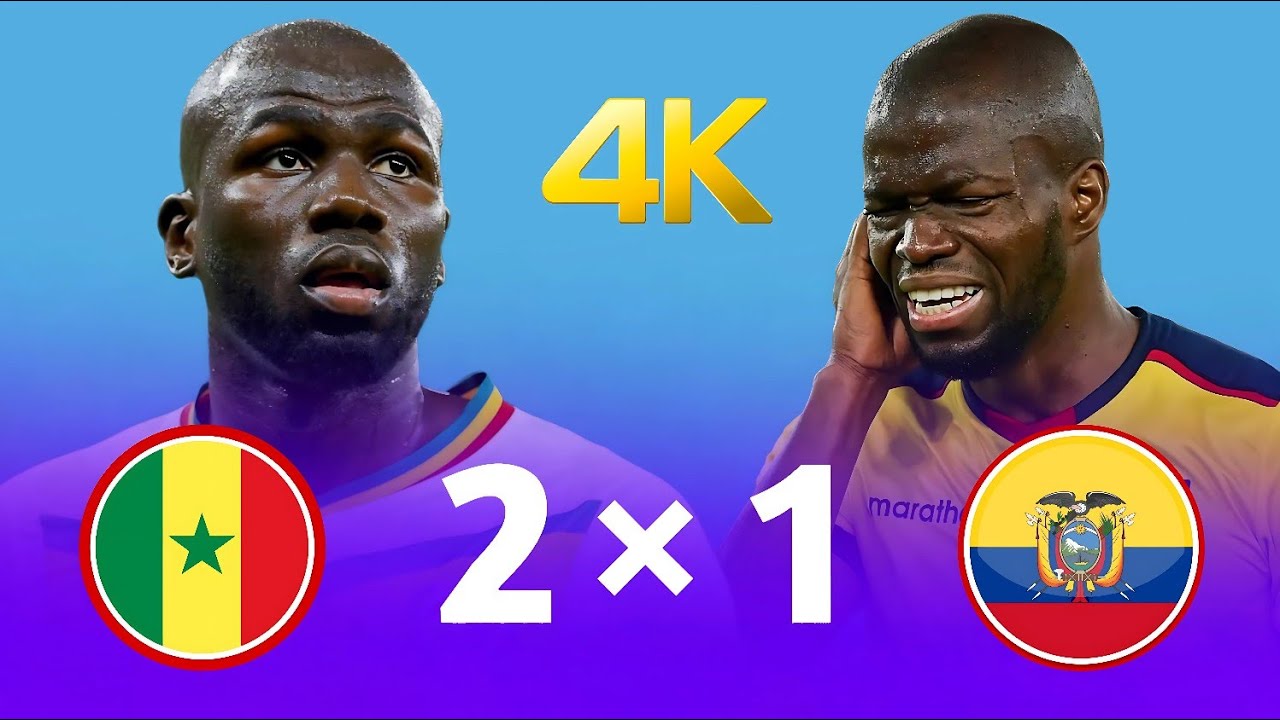 السنغال 🇸🇳 الإكوادور 🇪🇨 مباراة قوية 💪 كأس العالم 2022 الأسود الترنجا إلى الدور 16 مونديال قطر (4k)