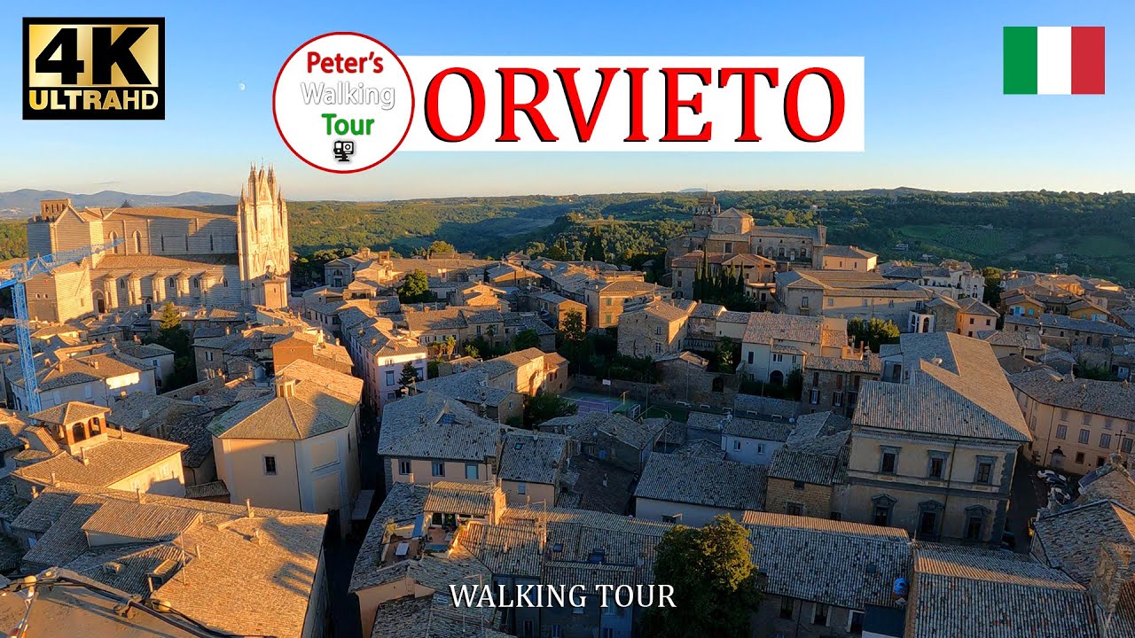 Orvieto  ❤️ Italy Tuscany Walking Tour 4k ❤️