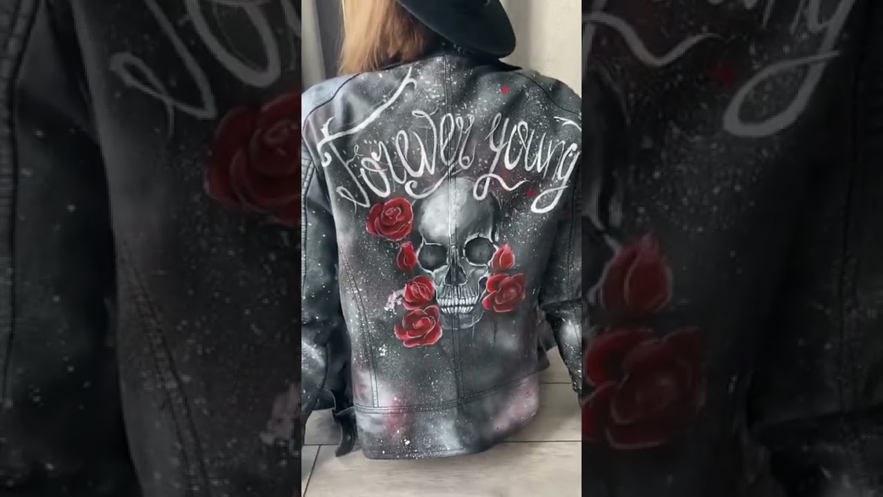 How I Paint Leather Jacket!!! 