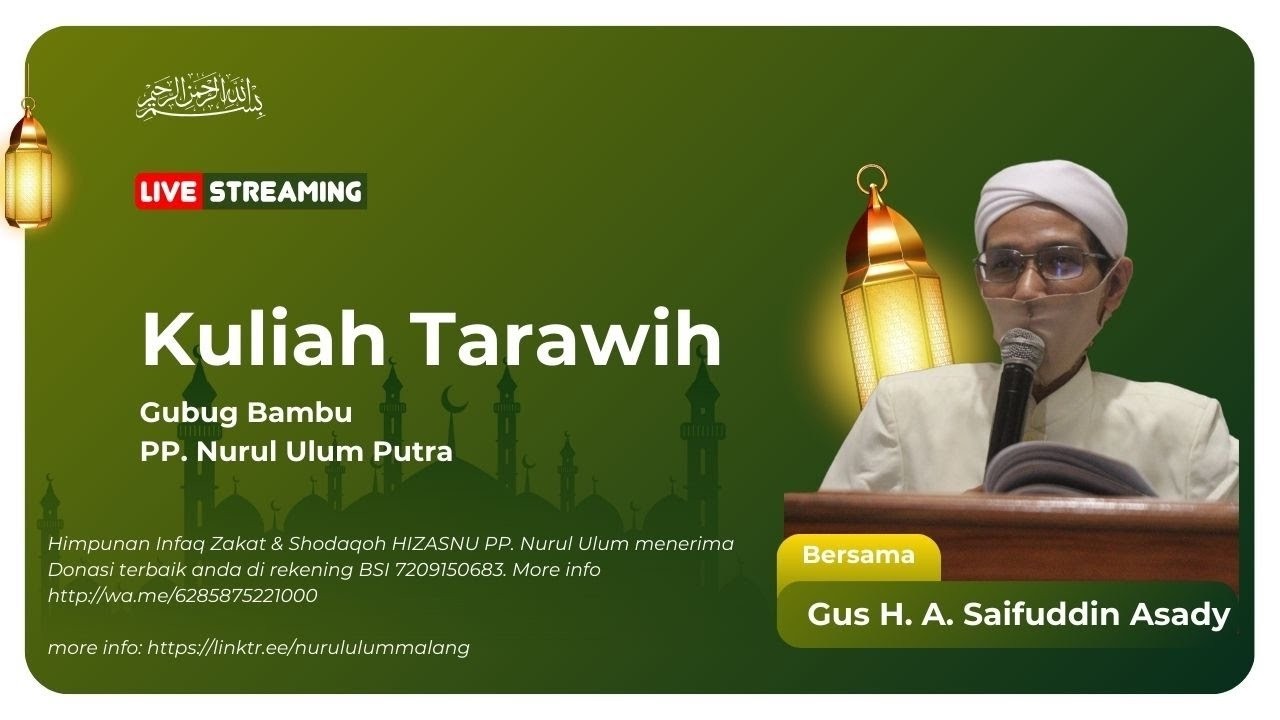 📡🔴 Sholat Tarawih Khotmil Quran bersama Jama'ah Gubug Bambu Eling Pati | Gus H. Ahmad Saifudin Asady