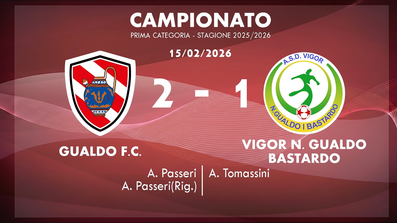 GUALDO F.C. - VIGOR N. GUALDO BASTARDO 2-1 gol e highlights | Prima categoria