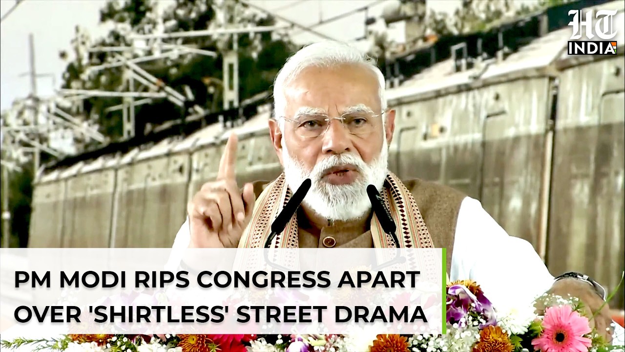Watch: PM Modi’s Full-Frontal Attack On 'Shirtless' Congress Protest, Says 'You Are Already Naked!'