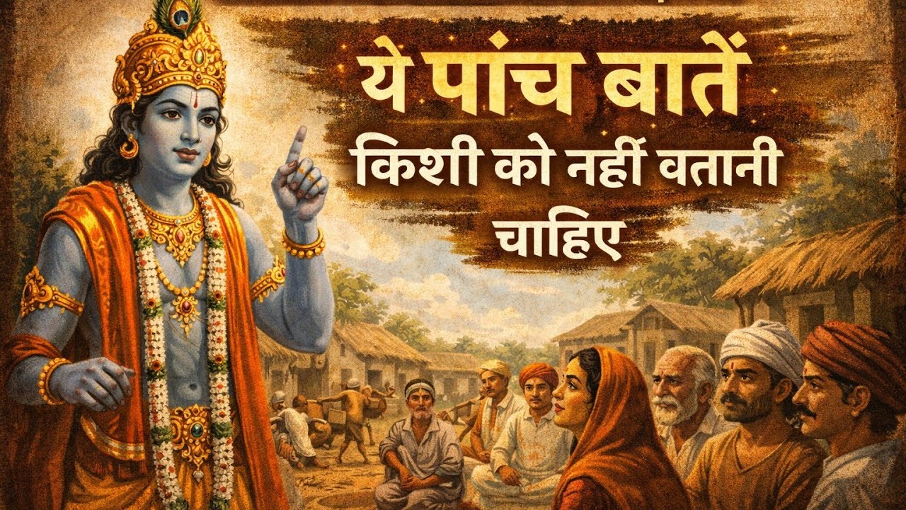ये पांच बातें किसी को नहीं बतानी चाहिए🔥 Krishna Motivational Hindi Quotes | Bhagwat Gita Daily