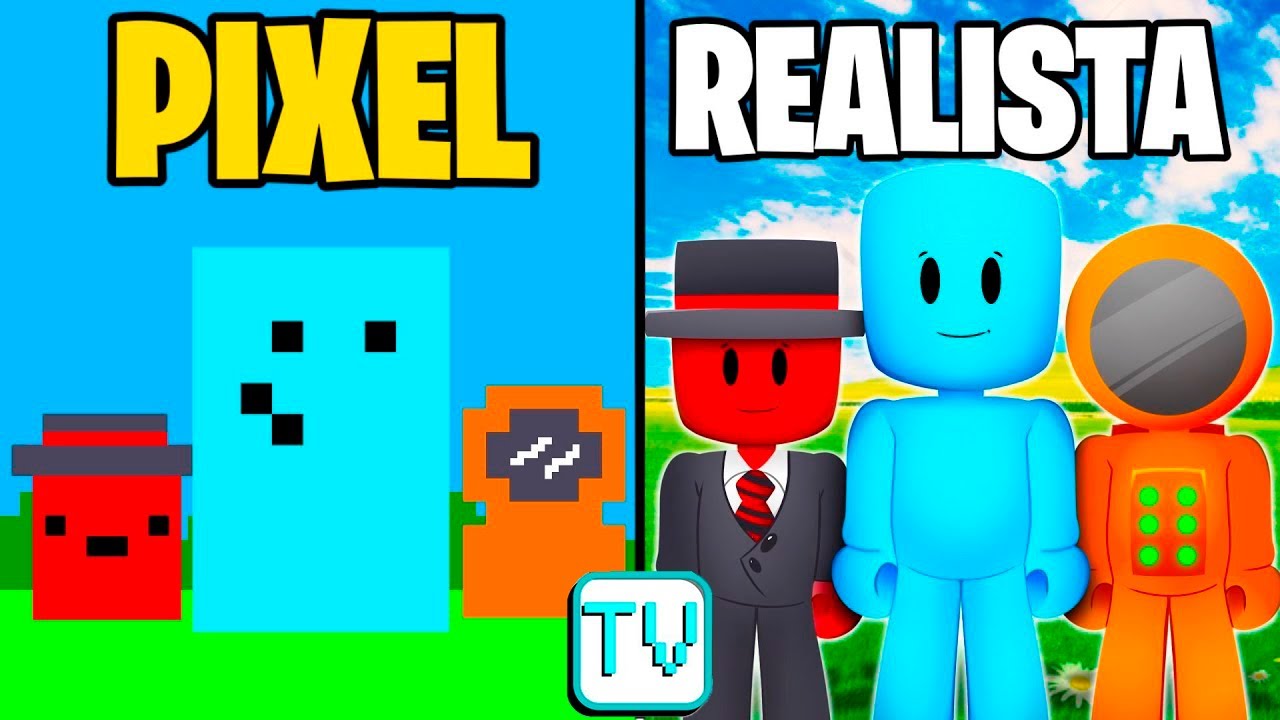 Indo de Pixel até Realista no Roblox!