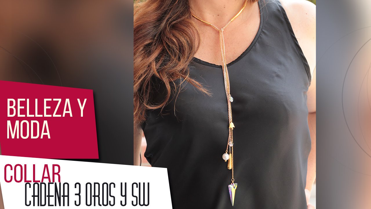 Como hacer collar 3 oros con cristales Swarovski | CAROL INSPIRE & CREATE