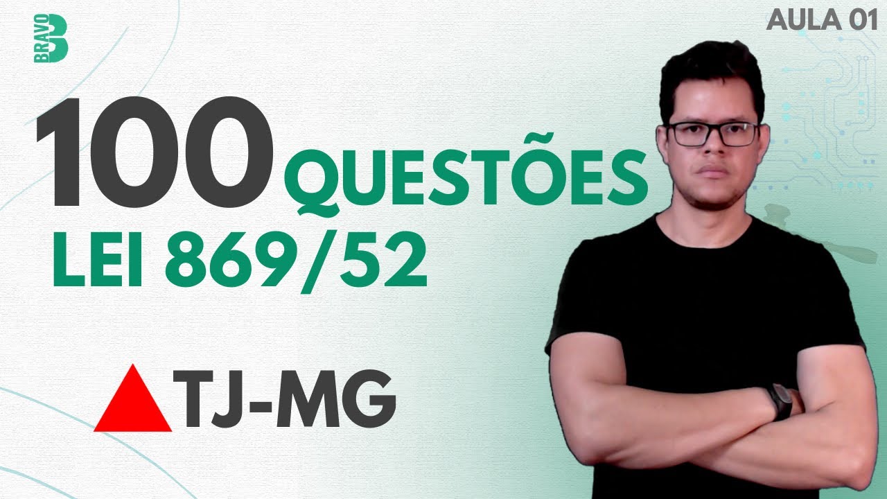 100 QUESTÕES COMENTADAS DA LEI 869/52 ATUALIZADA | AULA #01