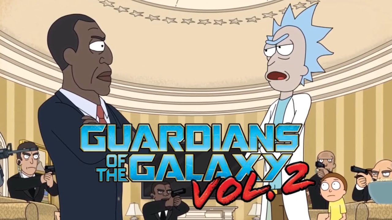 Rick and Morty - President Fight (Guardians of the Galaxy 2 Opening)