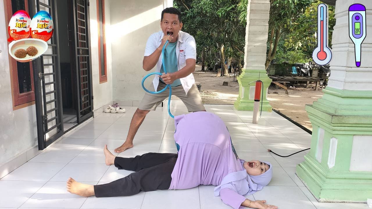 Drama Lucu 😂🥰😘 Ibu Hamil Mini Melahirkan Di Tiup Selang Bayi Jumbo
