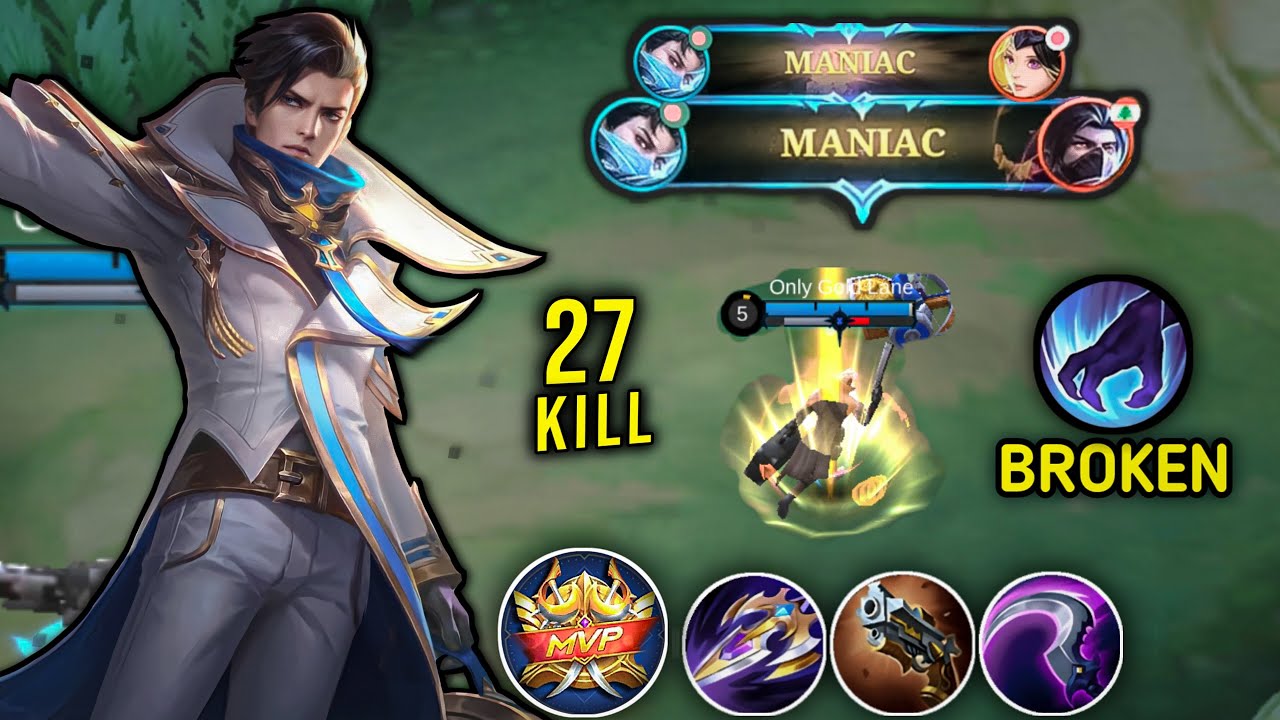 Unstoppable GRANGER Gameplay (27 KILLS + MANIAC! with MVP 13.9) | Build Top 1 Global Granger