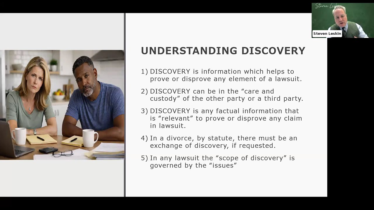 Oregon Divorce School: Discovery and Evidence