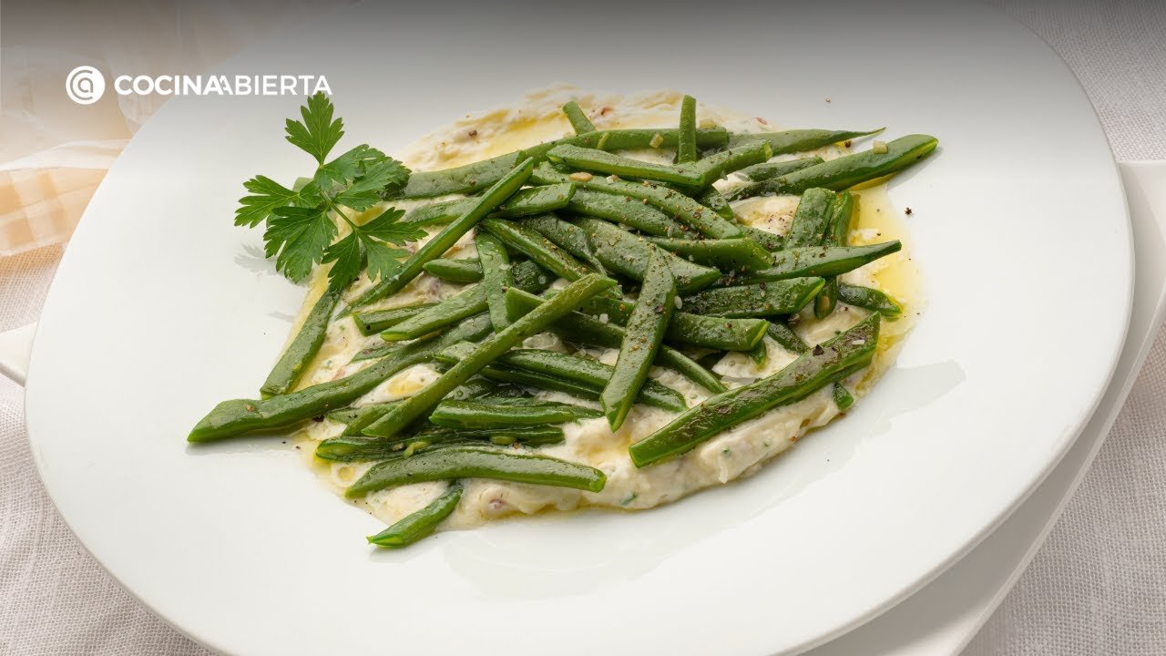 Vainas salteadas con crema de queso y jam&oacute;n | Receta cremosa de Joseba Argui&ntilde;ano