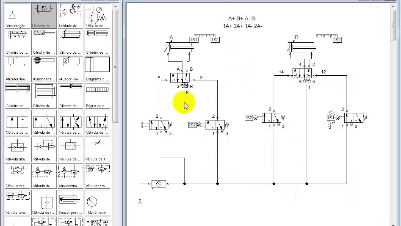 Exercício de Pneumática Resolvido 2