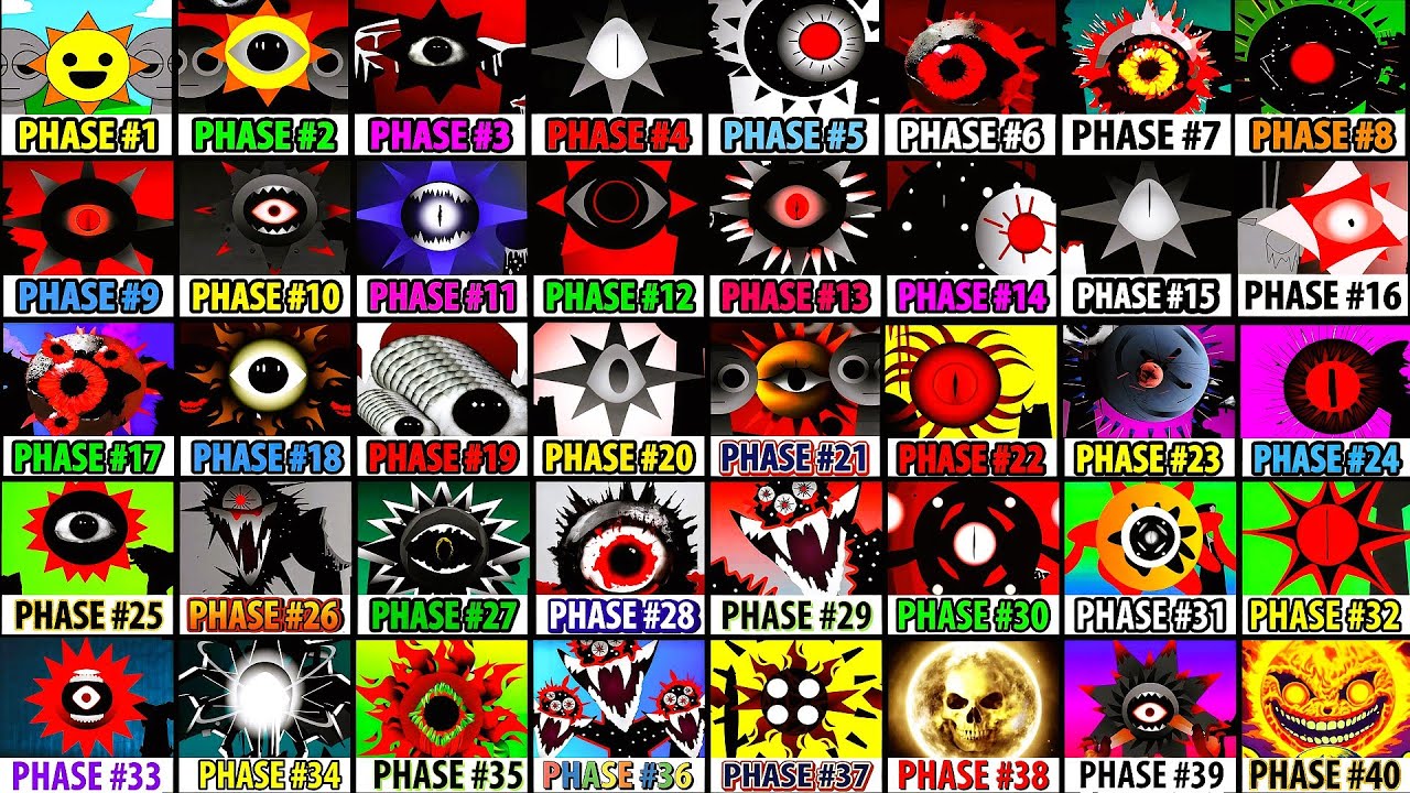 Incredibox Sprunki Mix All Phases: Phase 10 VS Phase 20 VS Phase 30 VS Phase 35 VS Phase 40