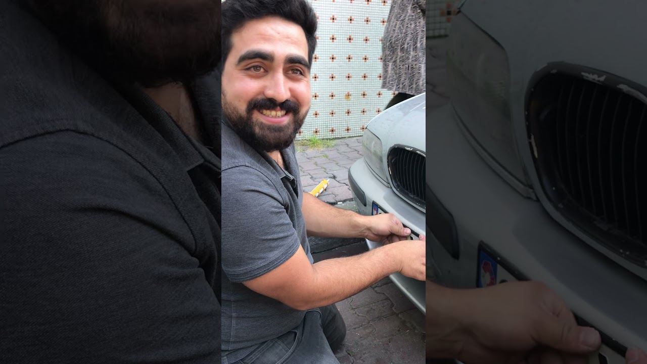 SİLİKON İLE PLAKA YAPIŞTIRMA / license plate mounting with silicone