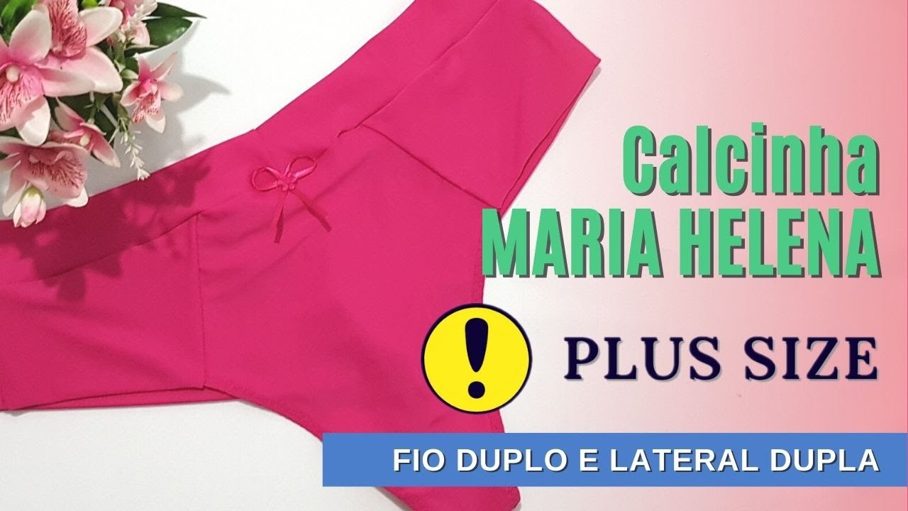 Calcinha Maria Helena PLUS SIZE fio duplo com cós