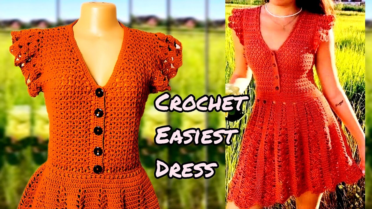 Easiest Crochet Dress Tutorial/ How To Crochet Pinterest Inspired Dress, Beginner Friendly  PART 1