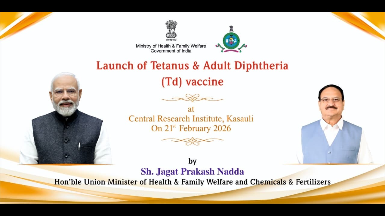 LIVE : Launch of Tetanus & Adult Diphtheria (TD)VACCINE