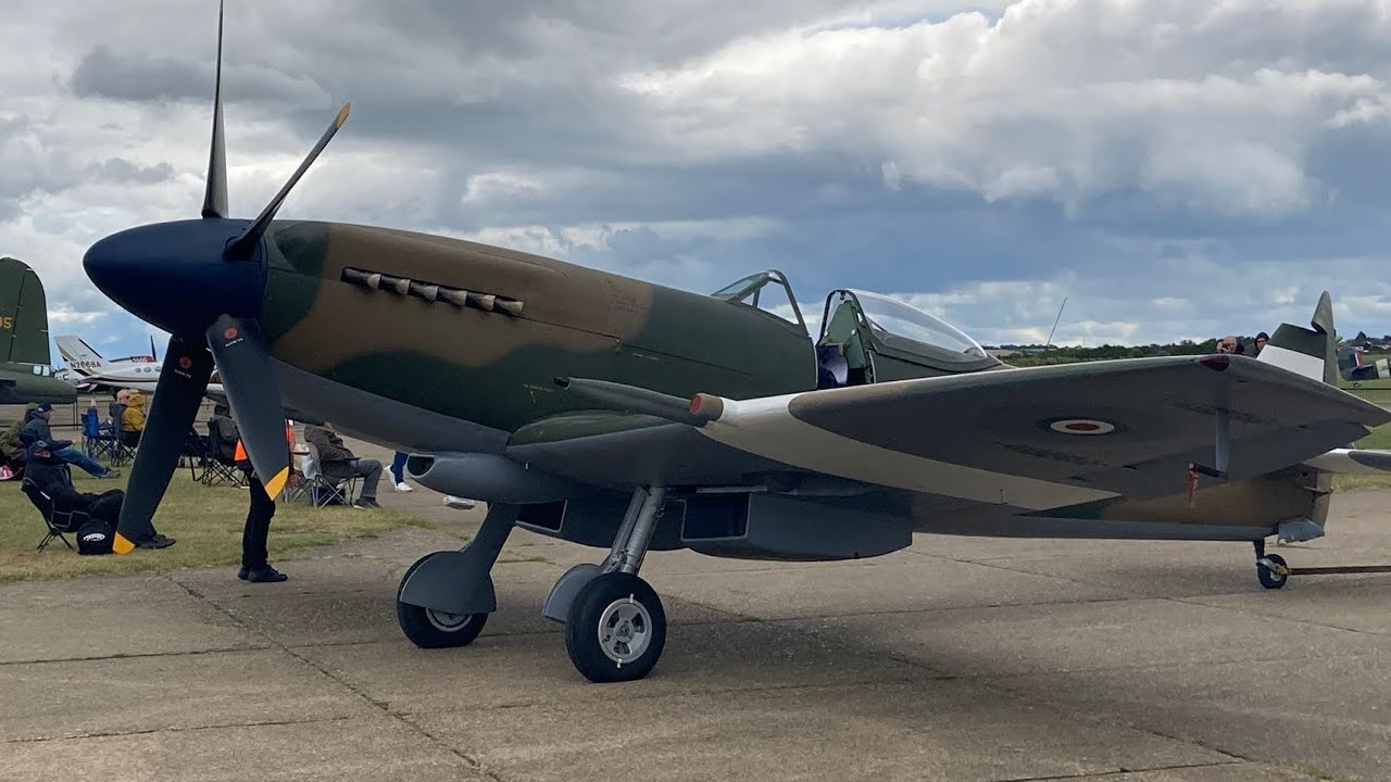 MK 14 Spitfire display Duxford d day flying day 07/06/2025