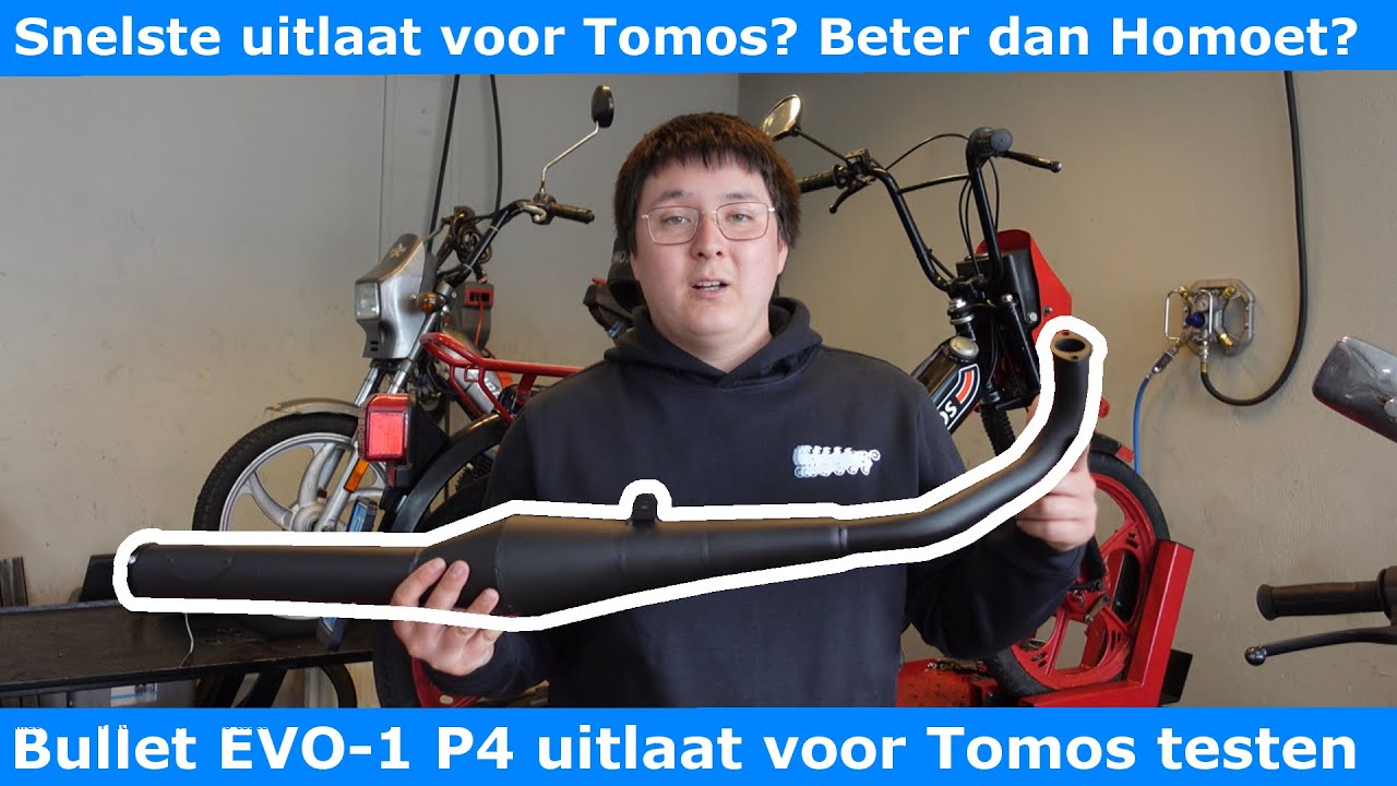 Tomos EVO-1 uitlaat testen (snelste Tomos uitlaat?)