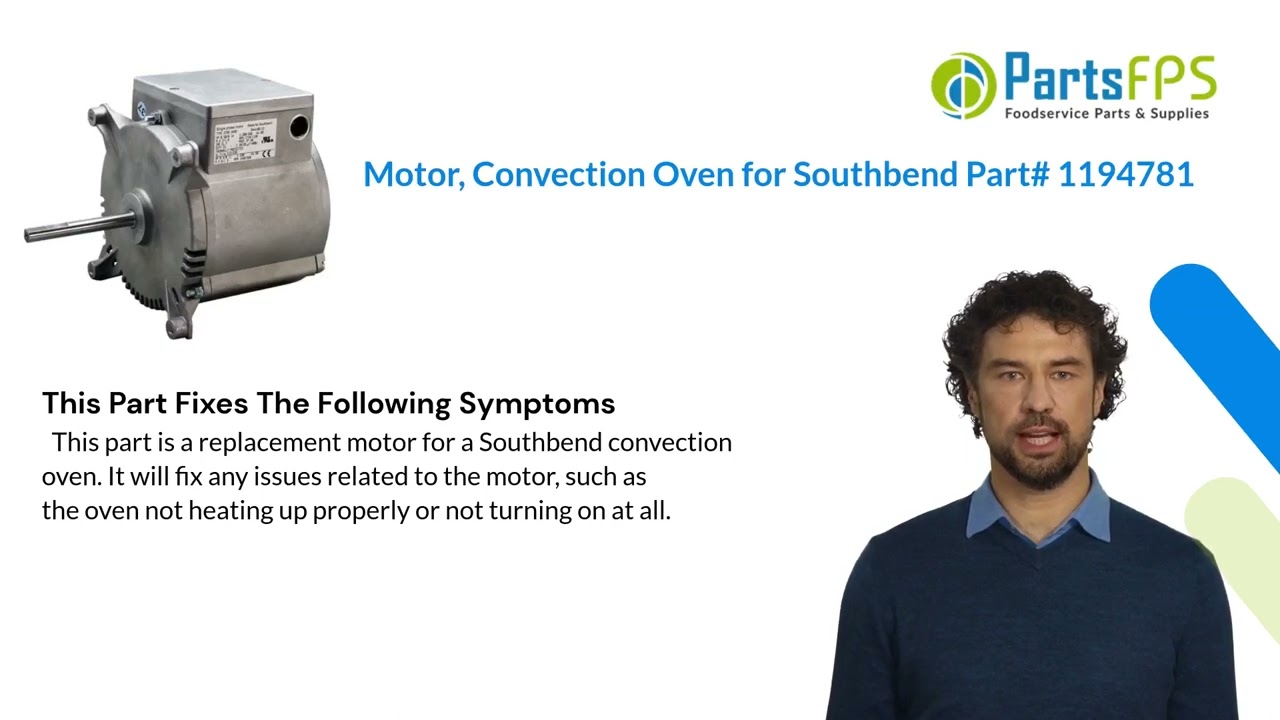 Motor, Convection Oven for Southbend Part# 1194781 - PartsFPS
