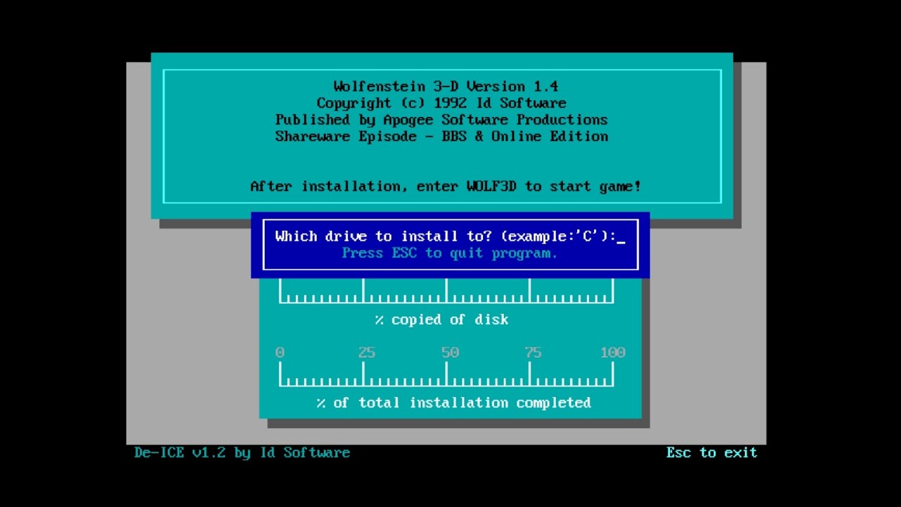 Wolfenstein 3d installers