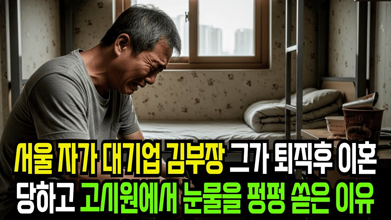 서울 자가 대기업 김부장 그가 퇴직후 이혼 당하고 고시원에서 하루하루 힘겨운 생활을 하게 된 이유/사연라디오/감동실화/오디오북/노후사연/실화사연