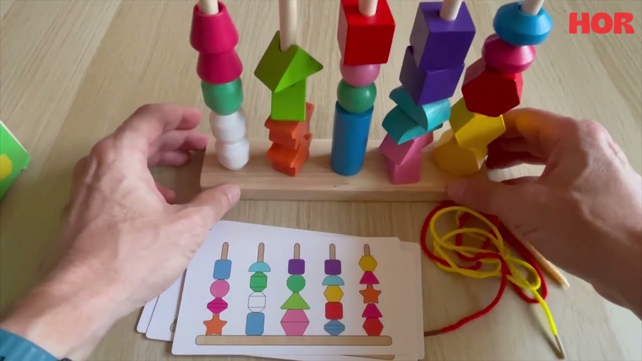 Formatorony és fűzős játék - Színes kaland a formákkal! - HORJV004