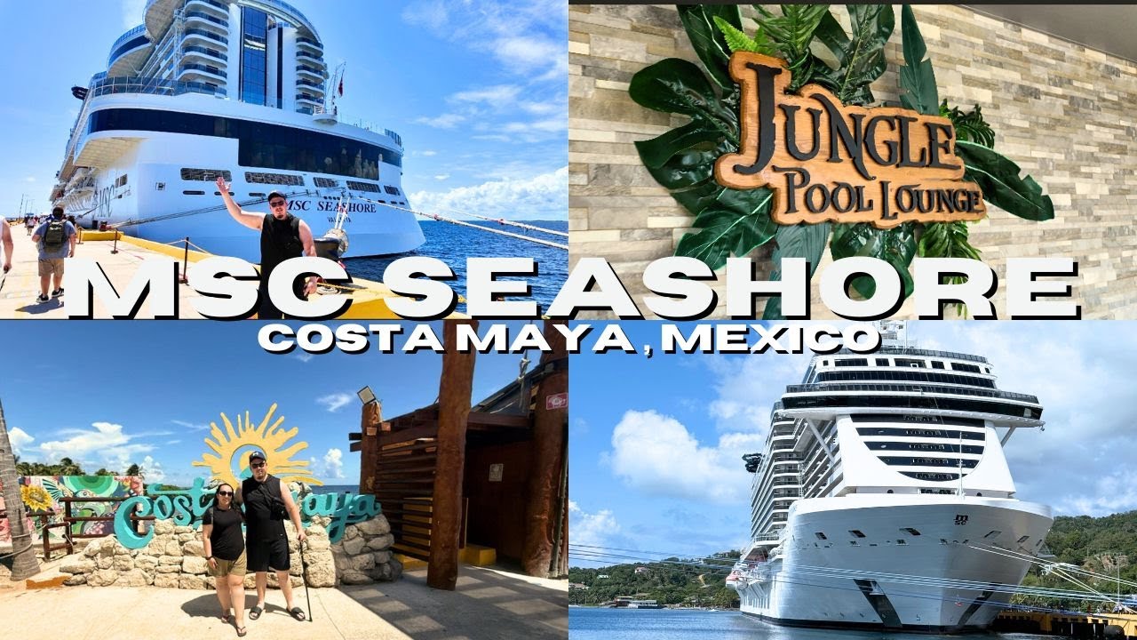 MSC Seashore Cruise Vlog | Costa Maya Port Day, Pool time & White Party 🎉 | KarineElmo