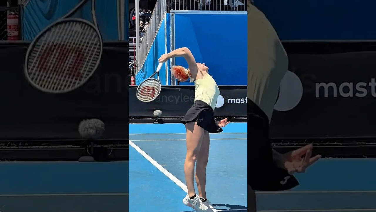 Indian Wells Doubles Champion Katerina Siniakova Serve #tennis #serve #slowmotion #wtatennis #ace