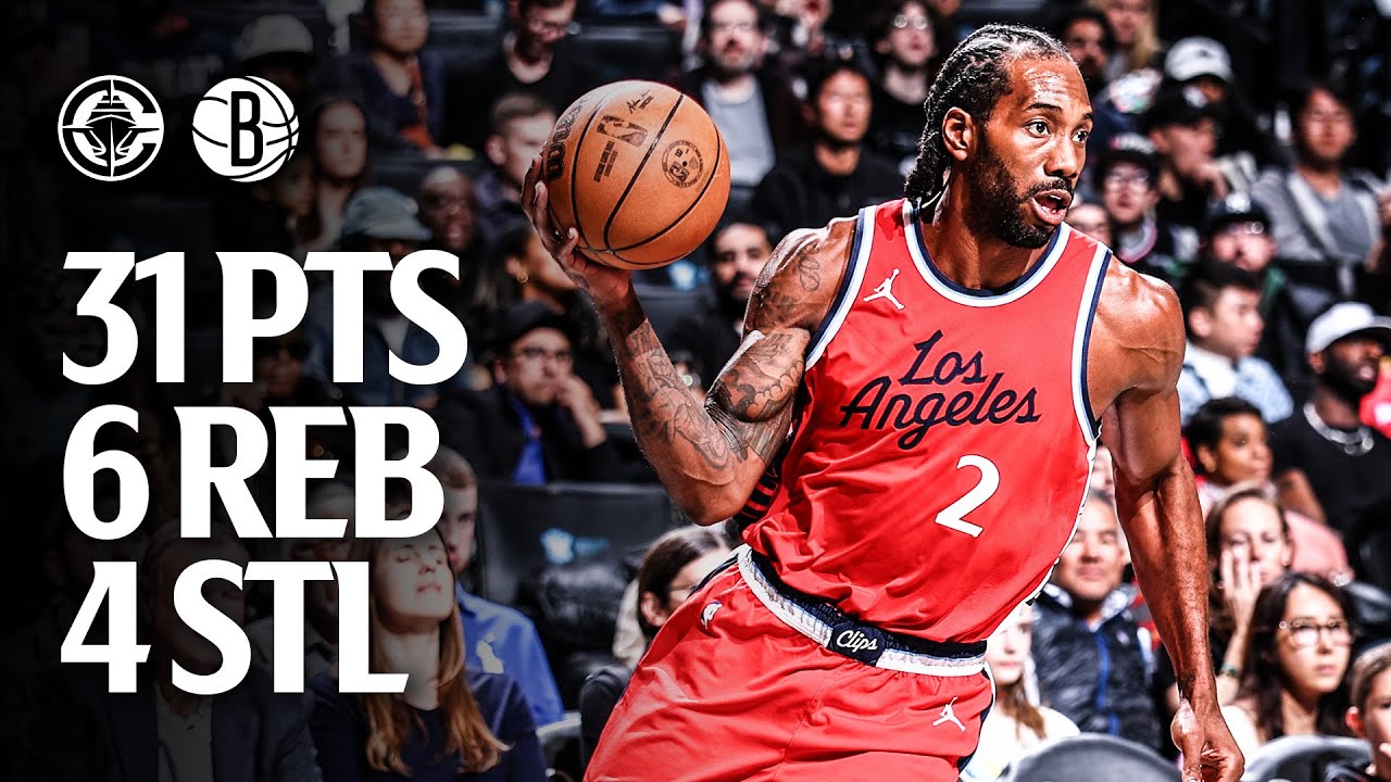 Kawhi Leonard Drops 31 Points in Just 3 Quarters vs. Nets Highlights | LA Clippers