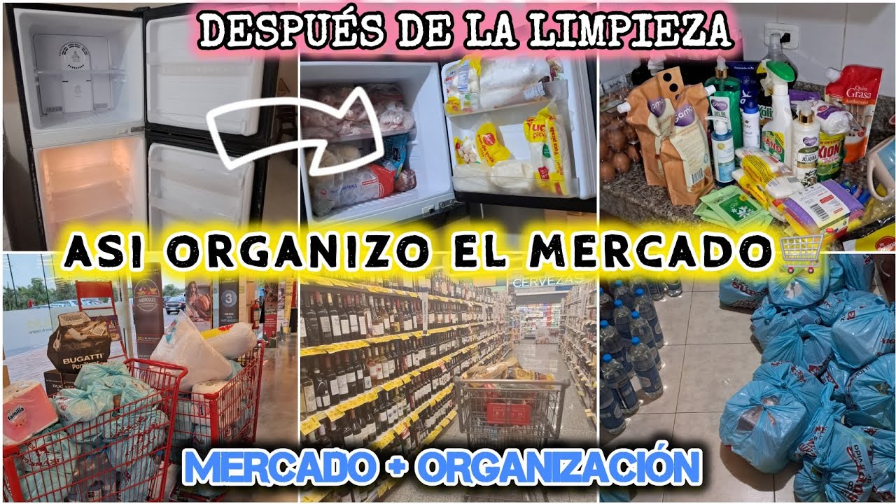  Parte 2: COMPRA DEL MERCADO 🛒ORGANIZACIÓN DE LA NEVERA 🫠🍞🥑🍋🛍