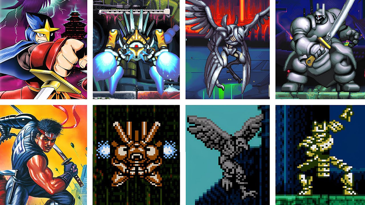 Shadow of the Ninja Reborn VS ORIGINAL - All Bosses + Endings