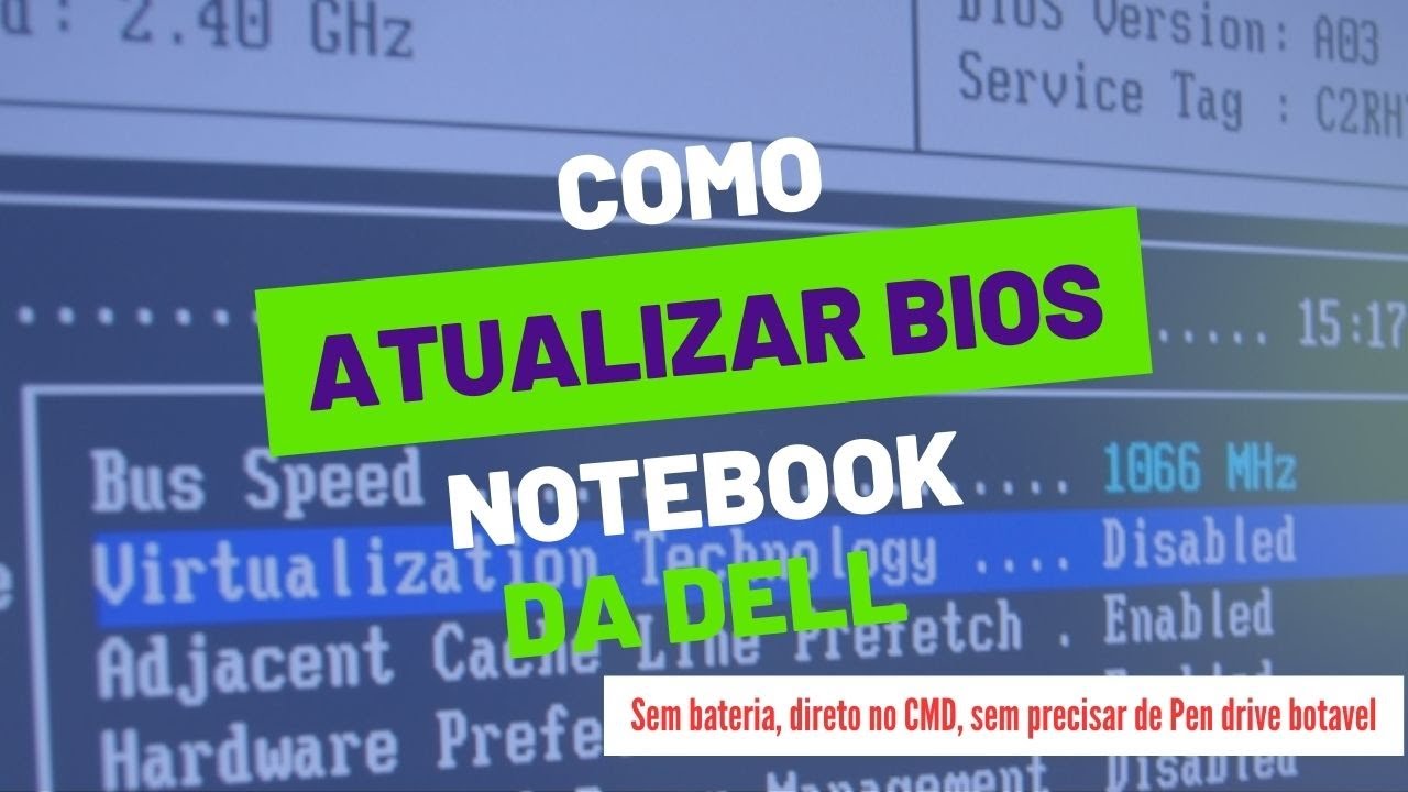 Como atualizar BIOS do notebook, sem bateria, direto no CMD, sem usar Pen drive botavel.