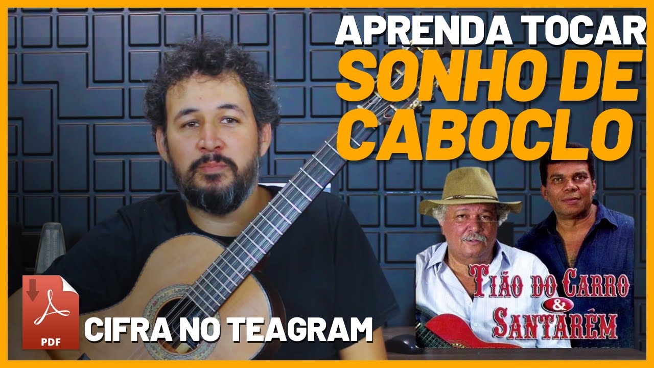 SONHO DE CABOCLO - Tião do Carro e Santarém | Viola Caipira  | Aula  Viola | Como Tocar | Tutorial