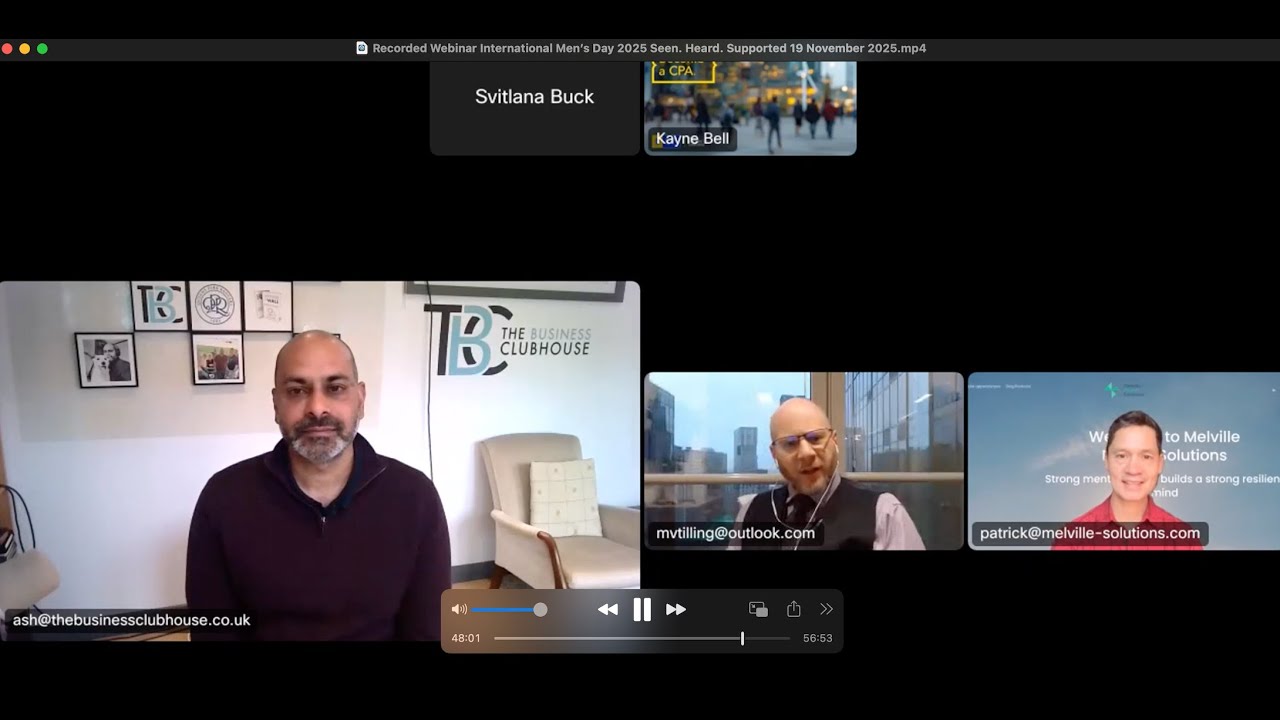 Recorded Webinar International Men’s Day 2025 Seen  Heard  Supported 19 November 2025