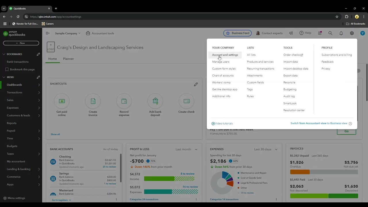 QuickBooks Tips: Learn how to set up late fees for overdue invoices