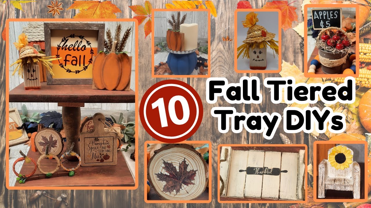 ⏰️5-minute Fall Tiered Tray Decor Ideas - Quick And Easy!