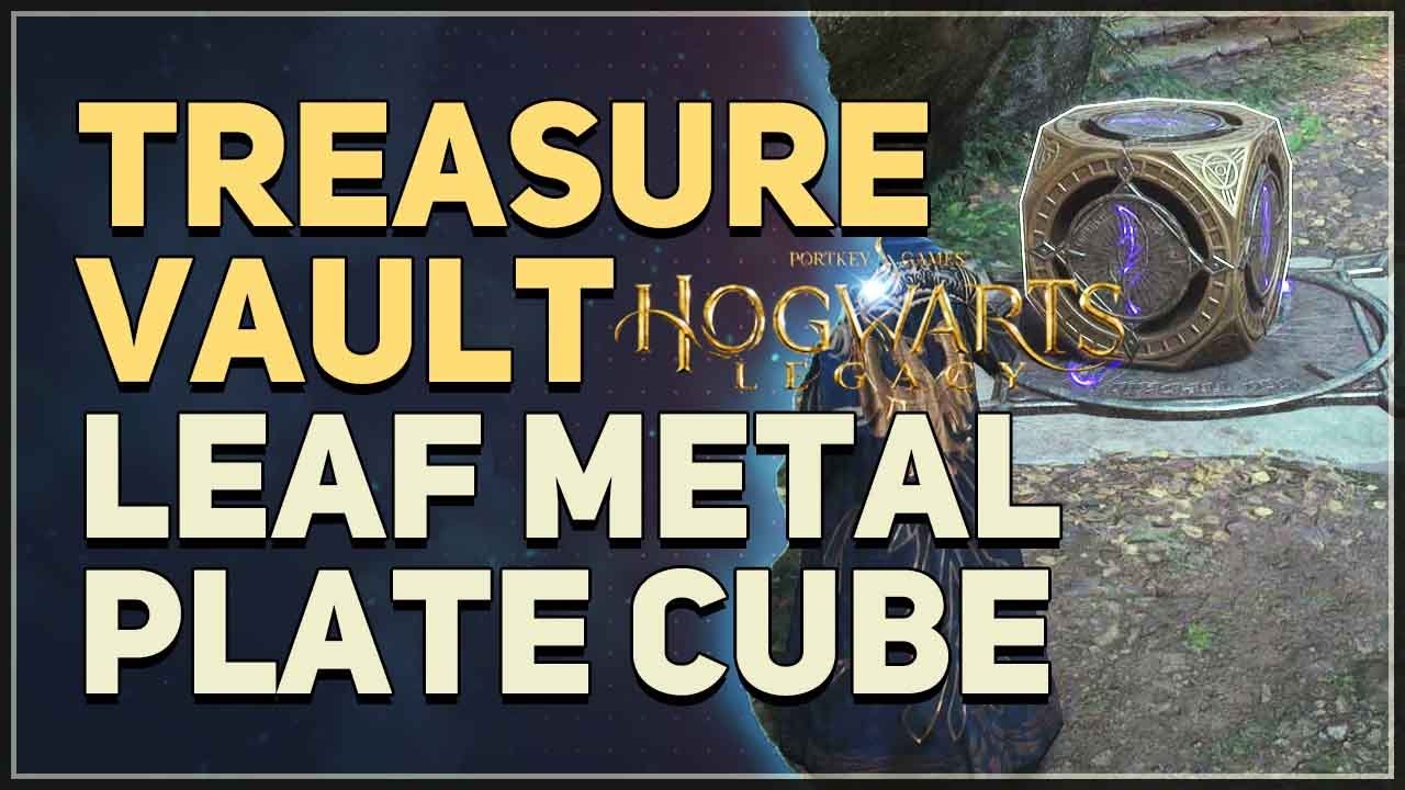 Treasure Vault Leaf Metal Plate Cube Puzzle Hogwarts Legacy