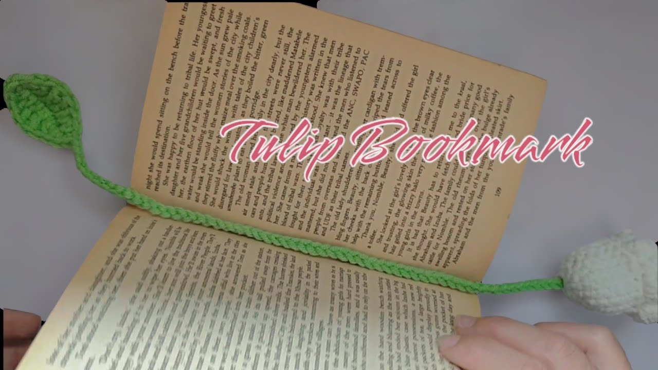 [Tutorial] Crochet Lily of the Valley Tulip Bookmark Easy Tutorial for Beginners