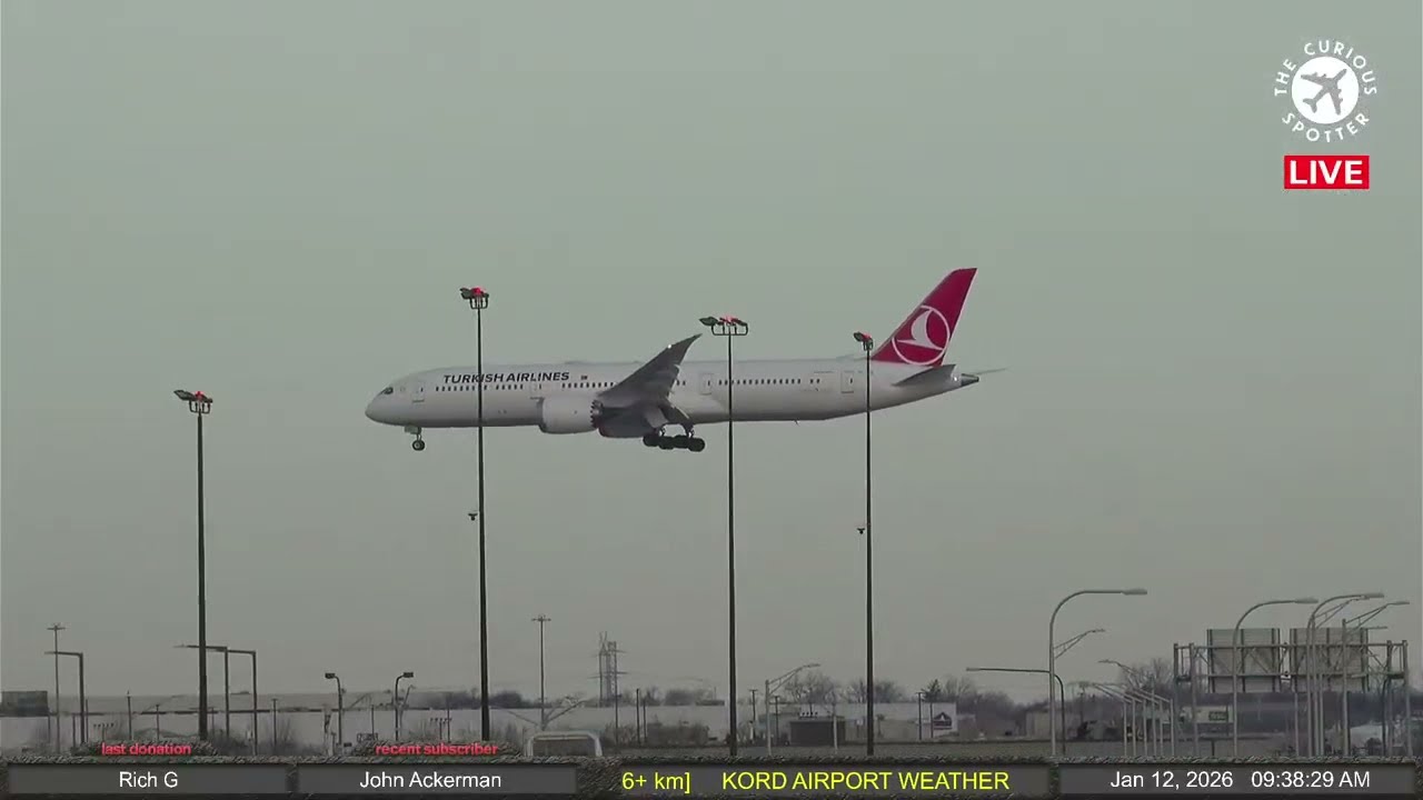 Jan 12, 2026 - Watch your landing/takeoff at O'HARE AIRPORT