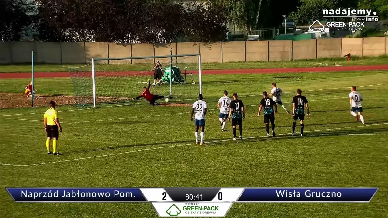 Akcje bramkowe z meczu Naprzód Jabłonowo - Wisła Gruczno 4-0 (0-0, 3-0). 29.06.2022.