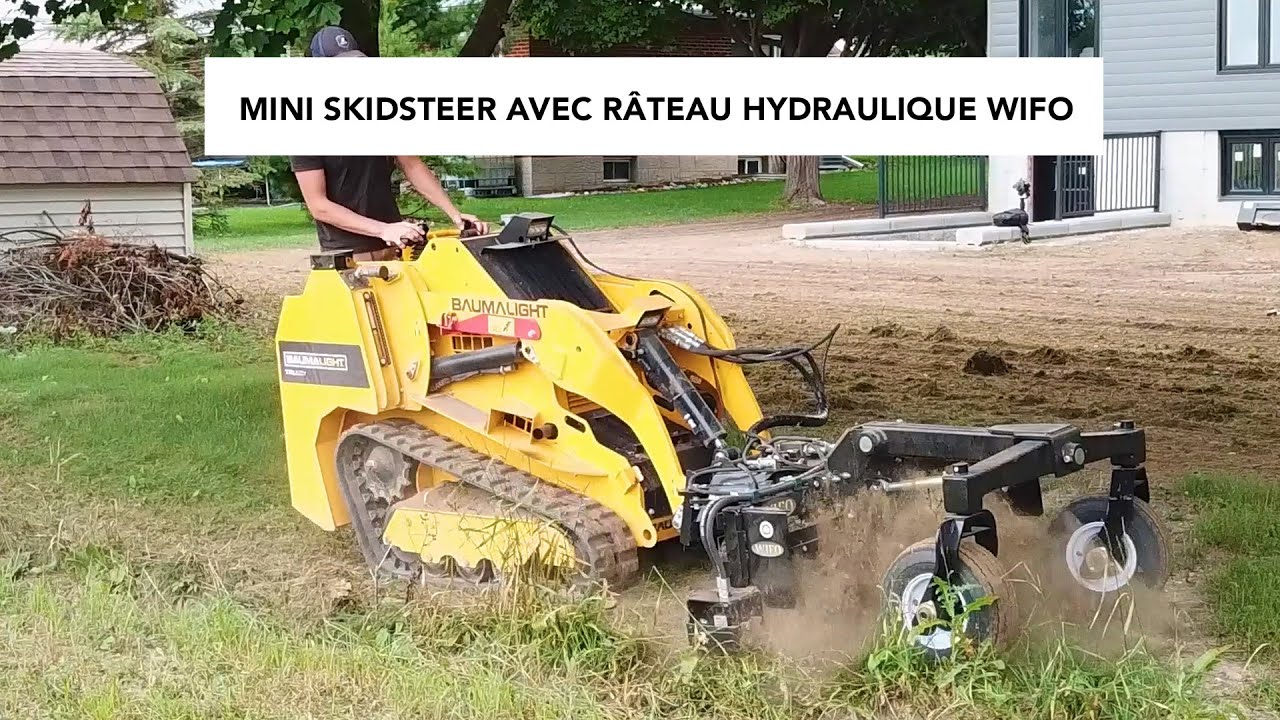 Mini Skidsteer avec Râteau Hydraulique WIFO