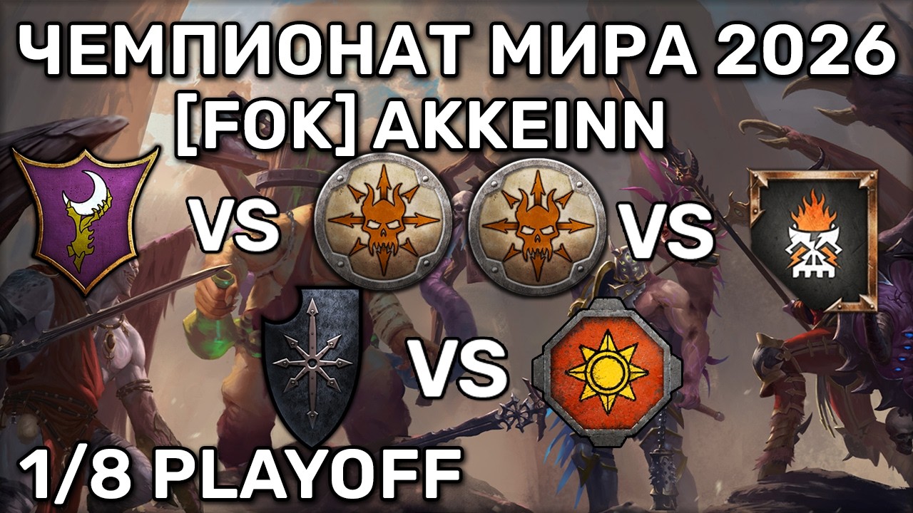 Финишная прямая 1/8 WWC vs [FOK]Akkeinn | Total war Warhammer 3 | каст | ЧМ 2026 | Плейофф